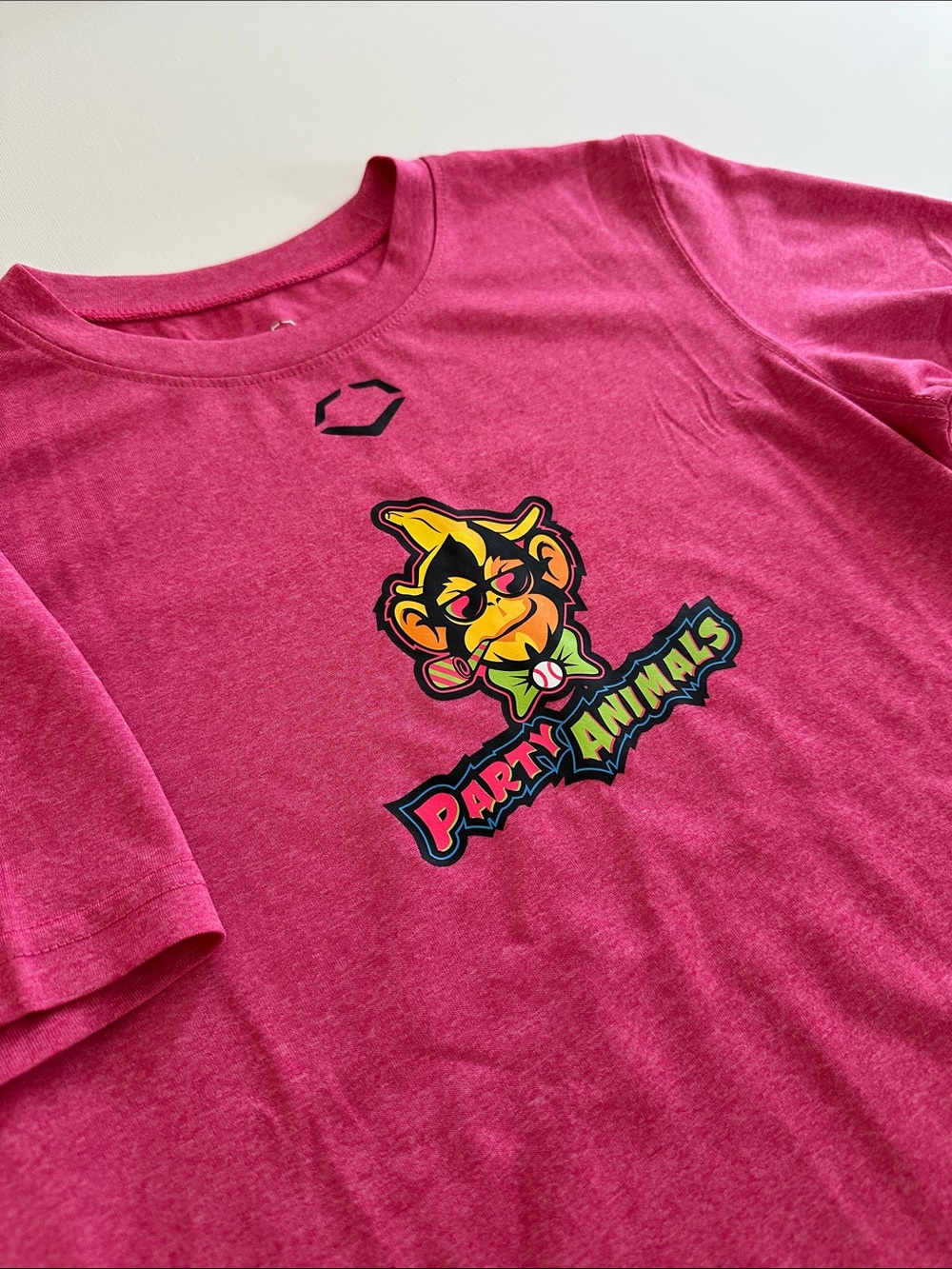 Party Animals Graphic Kids Tee in Bright Pink